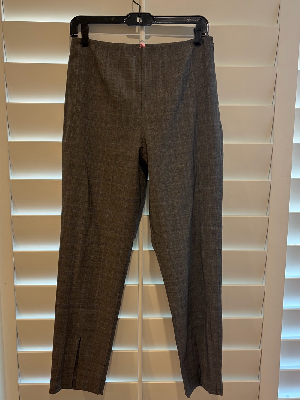 FRAME EUC Plaid Slit Front Cropped Pants Trousers 6 8 Wool - Picture 3 of 7